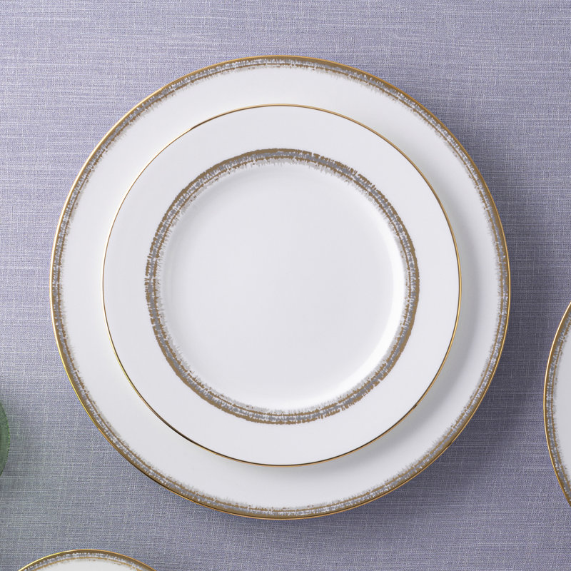 Ensemble de 4 grandes assiettes 11 "Noritake Haku