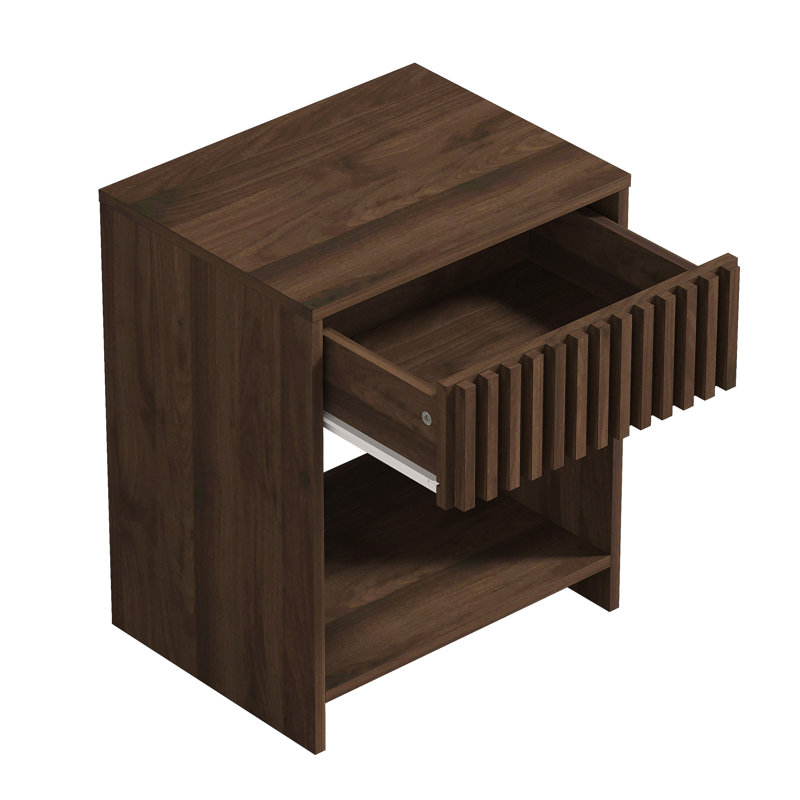 TV Cabinet, Coffee Table, End Table Set, Walnut