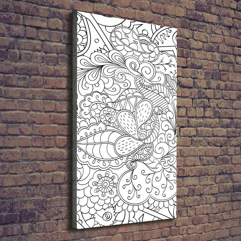 Zentangle Background - Wrapped Canvas Print
