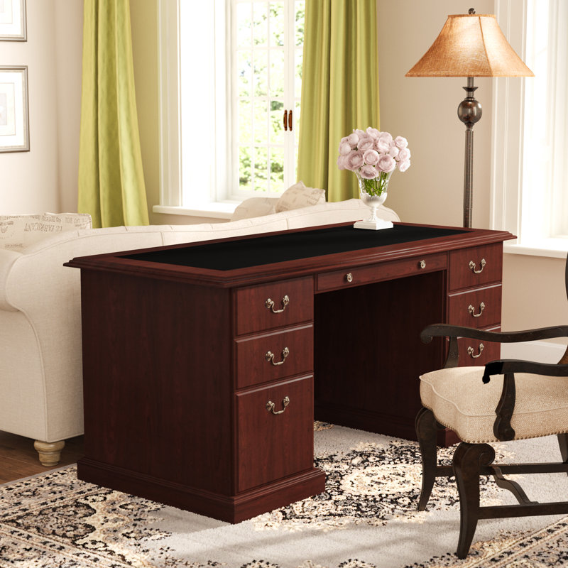 Paelynn Executive Desk, Harvest Cherry