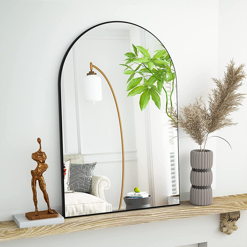 Krysha Metal Half-circle Mirror, 70cm H x 50cm W