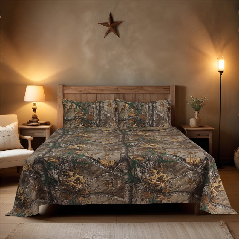 Ensemble de literie Realtree Xtra Camo, Ensemble de draps pour lit double + un drap-housse