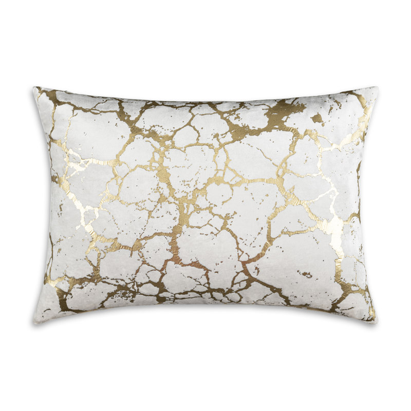 Mila Ivory Gold Lumbar Pillow