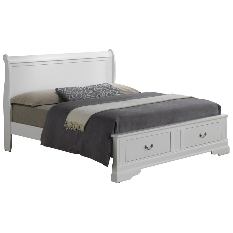 Traditional Storage Bed, King, Cherry