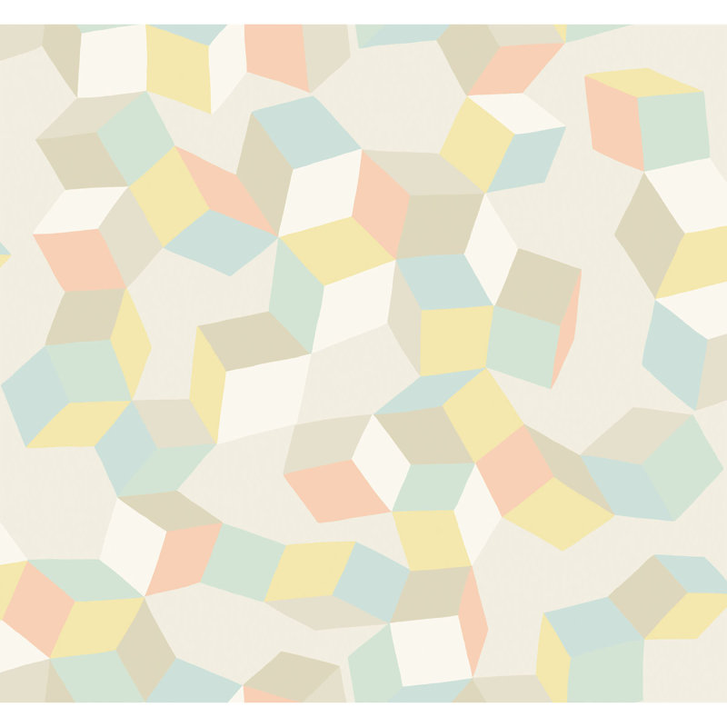 Puzzle Geometric Wallpaper Roll, Black/White
