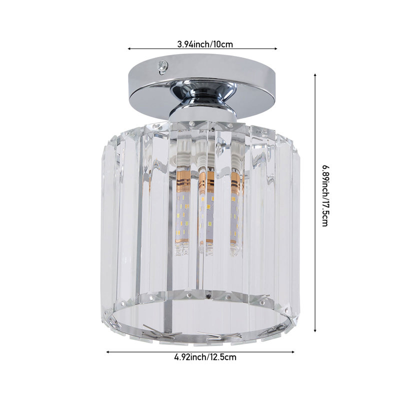 Crystal Semi Flush Mount