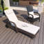 Chaise longue avec roulettes et coussin moelleux-2024235418