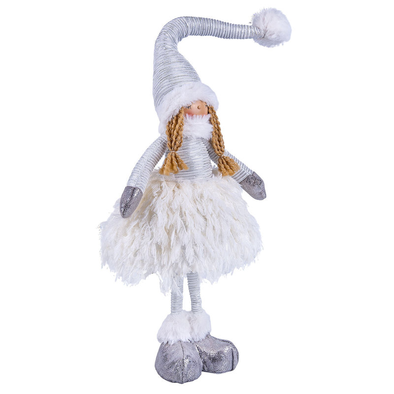 Natorian Decorative Doll,  Silver, Beige, White