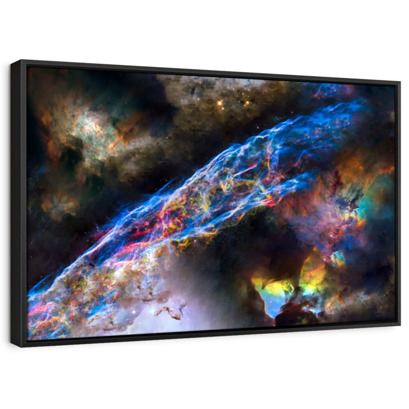 " Glowing Veil Nebula Canvas Print ", 9" H x 13" W