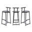 Ensemble de 3 tabourets de bar à hauteur de comptoir pour îlot de cuisine-1464840955