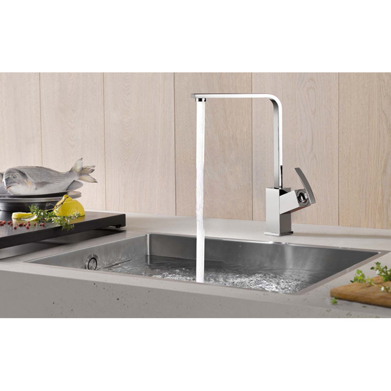 Robinet de cuisine contemporain / moderne à poignée simple