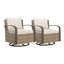 Ensemble de 2 chaises pivotantes en osier pour l'extérieur, pivotantes à 360 degrés avec coussin moelleux pour la cour, la piscine, le jardin et le patio-1865793434