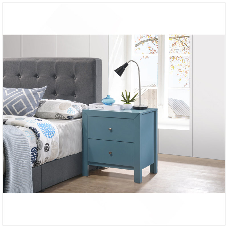 Chic table de chevet transitionnelle avec ports USB et rangement spacieux, parfaite pour les chambres à coucher modernes et pour plus de commodité.