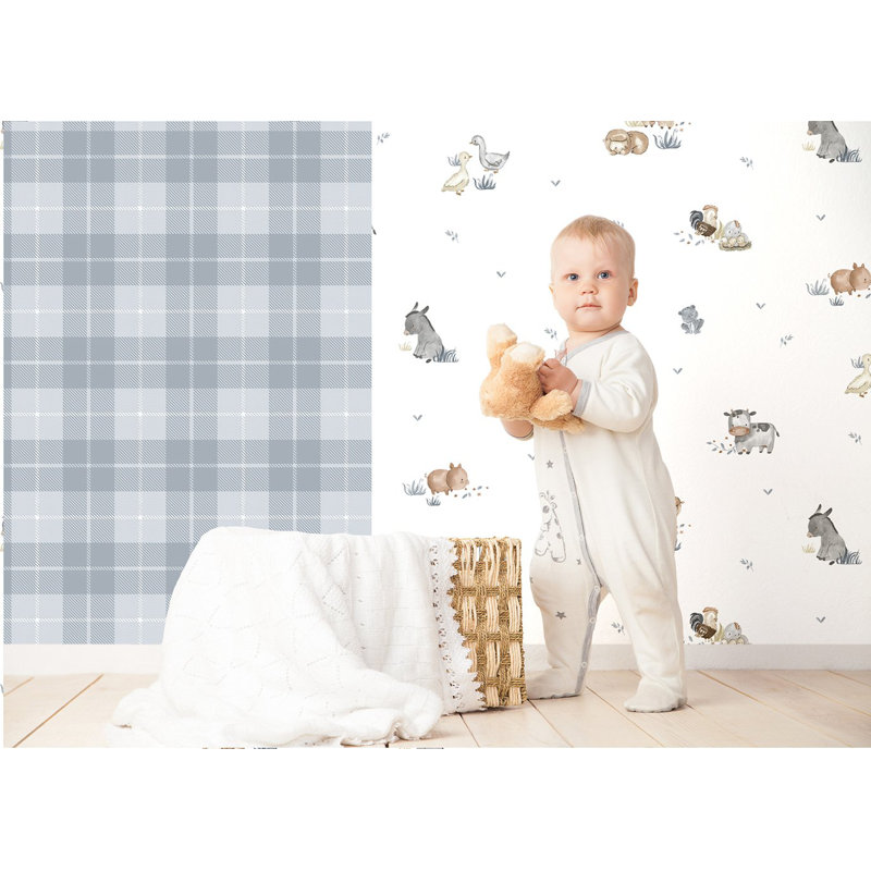 Nerijus Twilled Tartan Wallpaper Roll, Blue