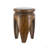 Carved Paulownia Wood Accent Table