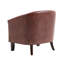 Edvardas Upholstered 29.11 Wide Faux Leather Tufted Barrel Club Chair with Nailhead Trim-896285661
