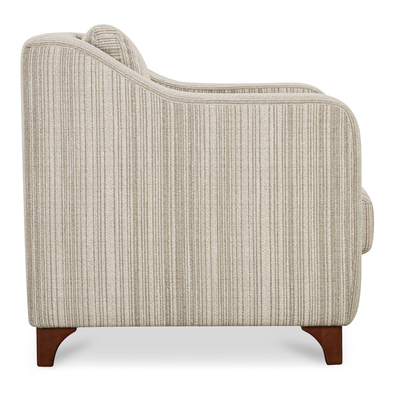 Hewitt Accent Chair Grey, Beige Stripe