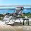 Méridienne rembourrée zéro gravité Premium, fauteuil surdimensionné zéro gravité, fauteuil inclinable zéro gravité, fauteuil de patio inclinable, fauteuil inclinable pliant avec plateau latéral, fauteuil d'extérieur anti-gravité