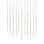 Constellation - Aries 36" Rectangle LED Pendant - Satin Brass Fixture - White Optical Acrylic Shade - 3000K - 120" Cable