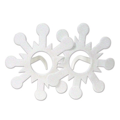Christmas Glittered Snowflake Glasses