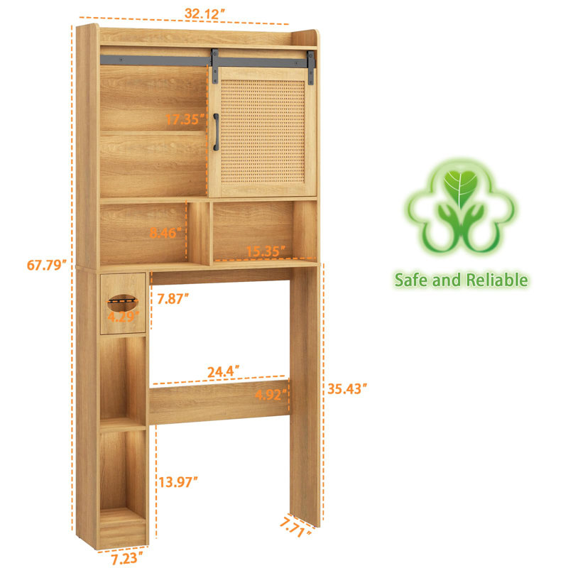 Armoire de rangement au-dessus de la toilette