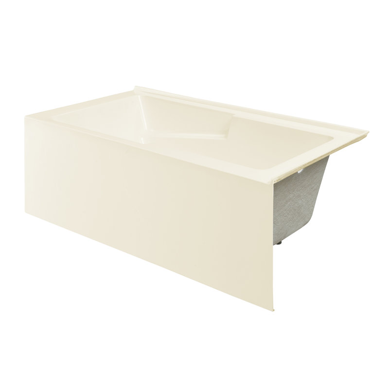 Baignoire de coin Claire, Oui, Bisque brillante