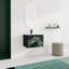 Meuble-lavabo mural 24 po avec lavabo en céramique et porte d'armoire à fermeture en douceur, ensemble KD