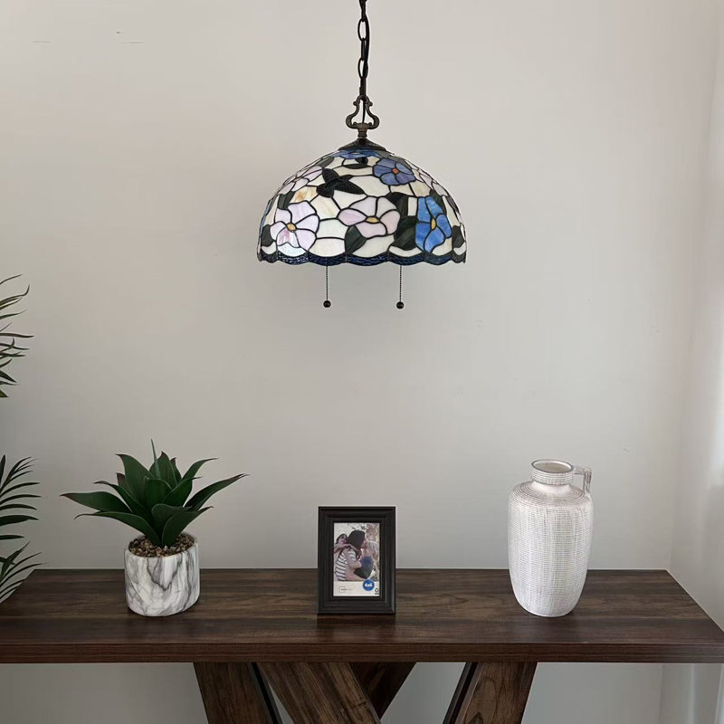 Luminaire suspendu bronze à 2 lumières Brocadero