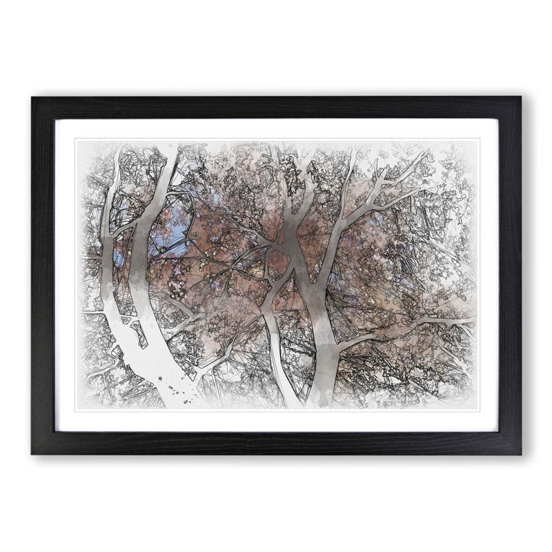 Maple Tree Vol.2 - Picture Frame Painting, 27cm H x 36cm W x 2cm D, Black