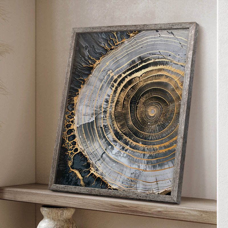 Reproduction encadrée ABSTRACT Series CCxxx - bois massif, H 11 po x l 9 po