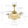 Houstyn Dimmable Crystal Ceiling Fan with LED Lights and Remote Control