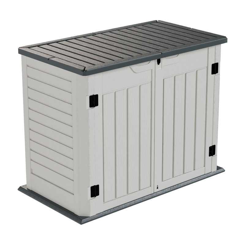JolyDale 50 in. W x 29 in. D Outdoor Resin Horizontal Storage Shed With Floor