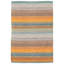 Tapis jaune / bleu / gris à motif géométrique en laine Kilim