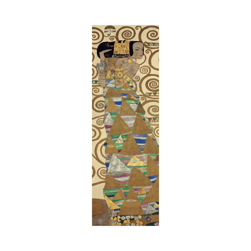 Expectation, Vertical by Gustav Klimt - Wrapped Canvas Panoramic Print, 30.48 cm H x 91.44 cm W x 1.91 cm D
