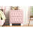 Elegant Pink Button - Nightstand With 2 Crystal Adorned Drawers, Bedroom Storage Option Velvet Bedside Table Handles, And Timeless Look-1315410766