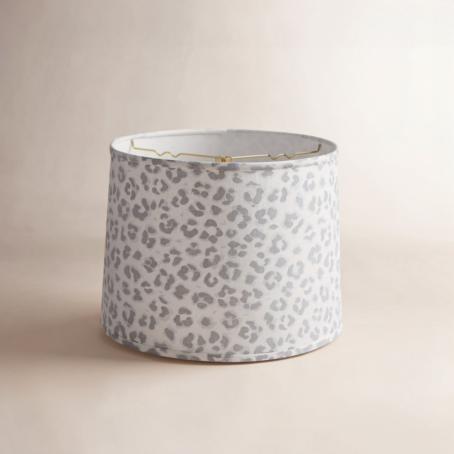 Drum Hardback Lamp Shade, Gray, 10" H x 14" W x 14" D