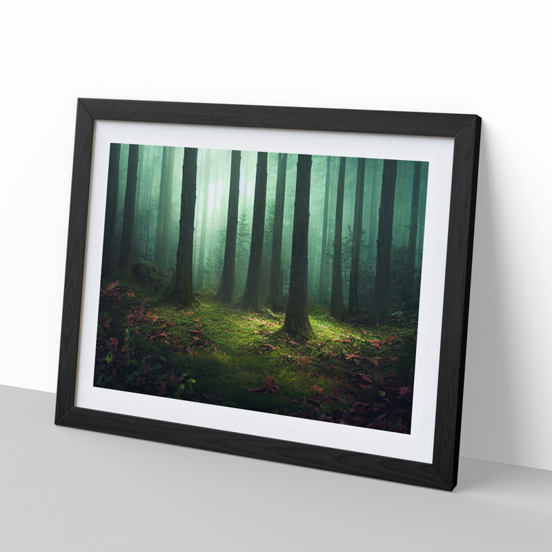 Masterful Forest - Single Picture Frame Print, Black, 46cm H x 64cm W x 2cm D