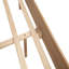 Grand lit en bois avec tête de lit tapissier de style piano, structure robuste et couleur de blé élégante-223178694