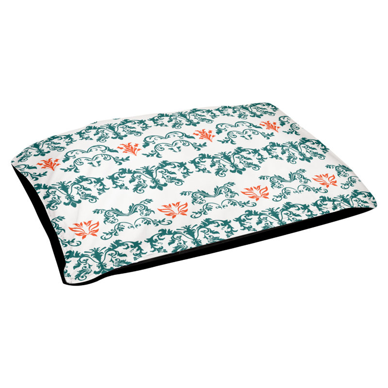 Coussin d'extérieur Houston Football Baroque, Grand (l 50 po x P 40 po x H 6 po), Turquoise clair / blanc / orange