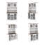 Armoire de rangement 70,9 po blanc rustique avec éclairage à DEL, prises de courant, support à vin et tablettes réglables - Buffet Farmhouse-468992793