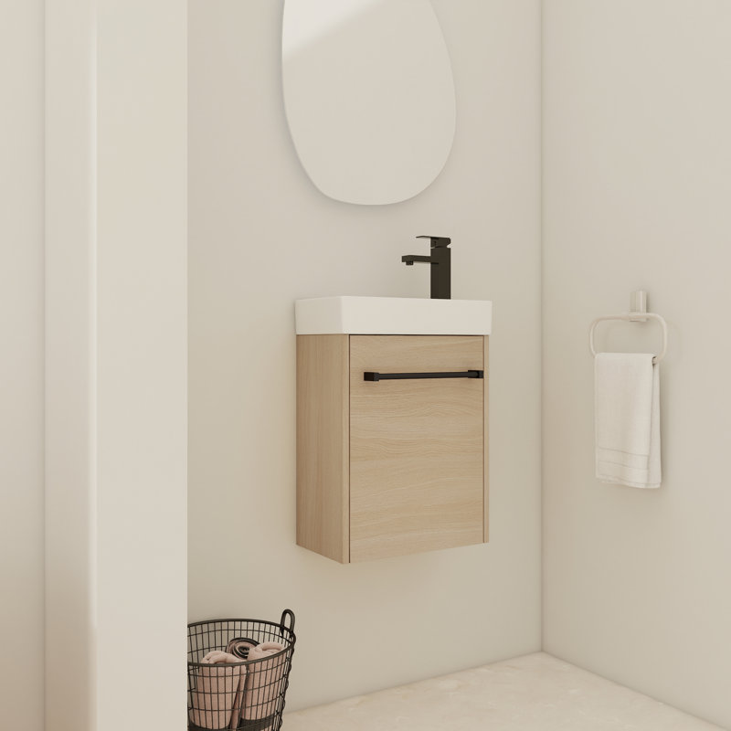 Meuble-lavabo mural flottant 16 po