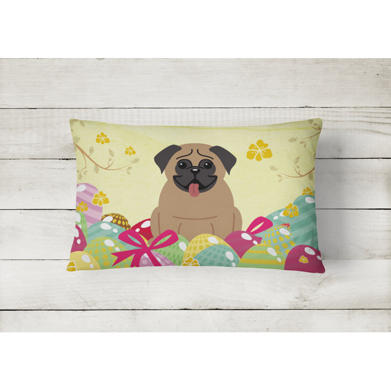Easter Eggs Outdoor Throw Pillow, Brown