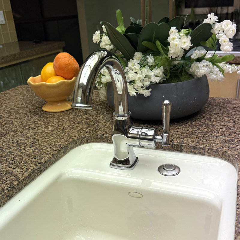Lulani Aurora Single Hole Bathroom Faucet with Drain Assembly, Chrome