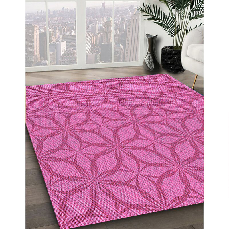 Geometric Indoor Rug, Round 5'