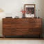 Commode 5 tiroirs noyer Mid-Century