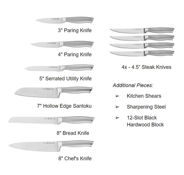 J.A. Henckels Fine Edge Pro 12-Piece Knife Block Set – MadeMoments