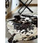 Tapis brun / blanc en cuir de vache Paladin