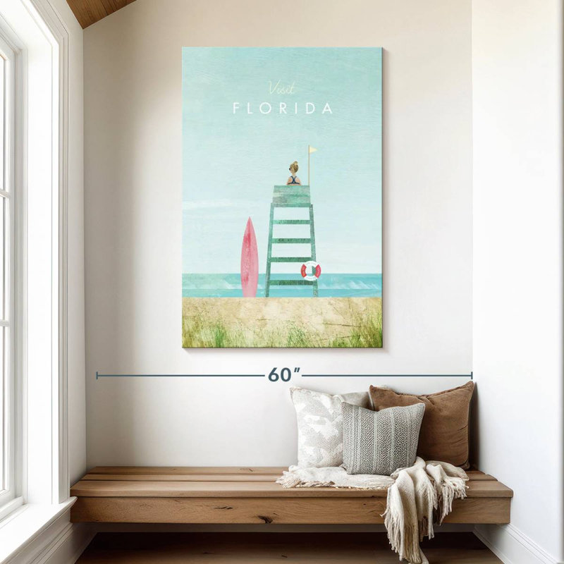 Affiche de voyage rétro Aime Florida, H 48 po x l 32 po