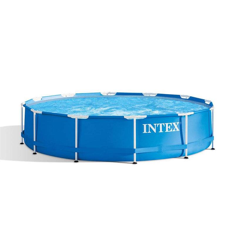 Steel Round Frame Set Pool 30'' H x 144'' W x 144'' L , with Pump Included