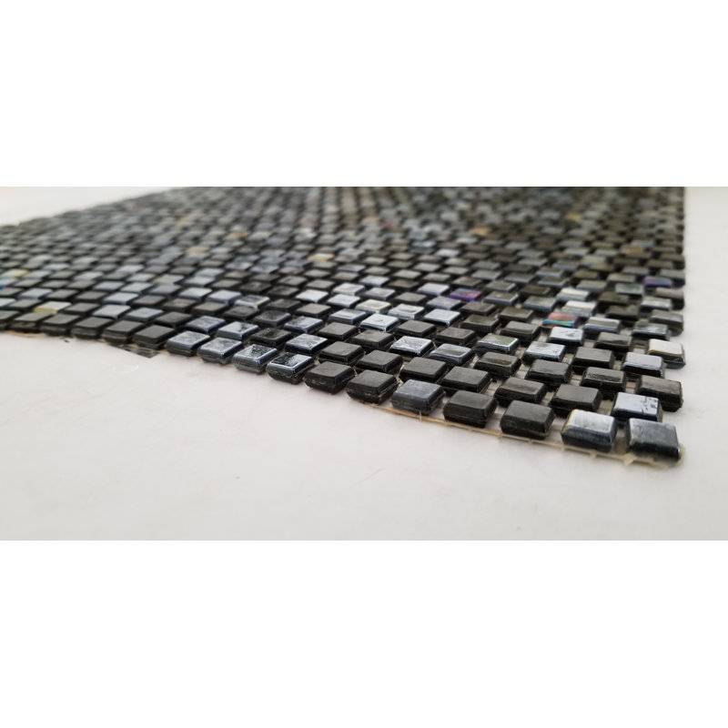 Galaxy 0.3125 in. x 0.3125 in. Iridescent Glass Pressed Edge Tiny Square Mosaic Wall Pool & Floor Tile
